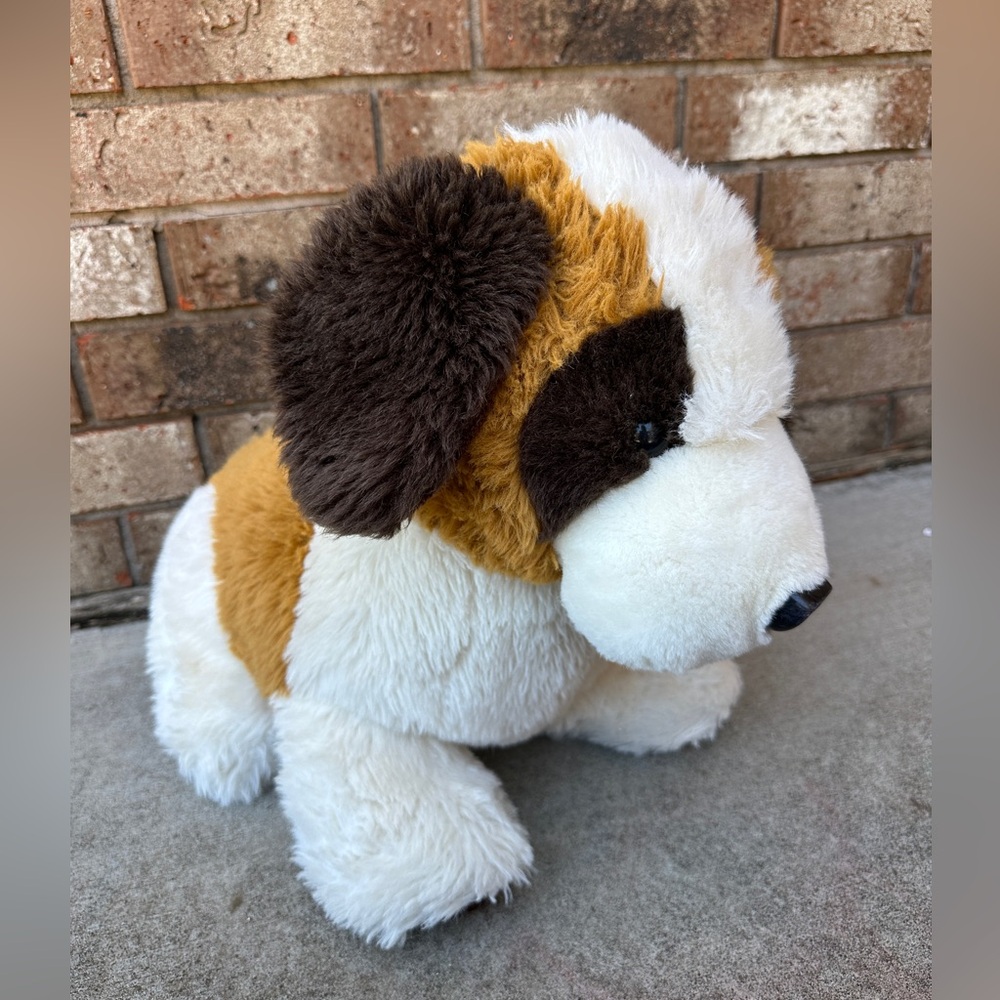 Vintage Walmart St. Bernard Dog Plush 20” Hard to Find Stuffed Animal